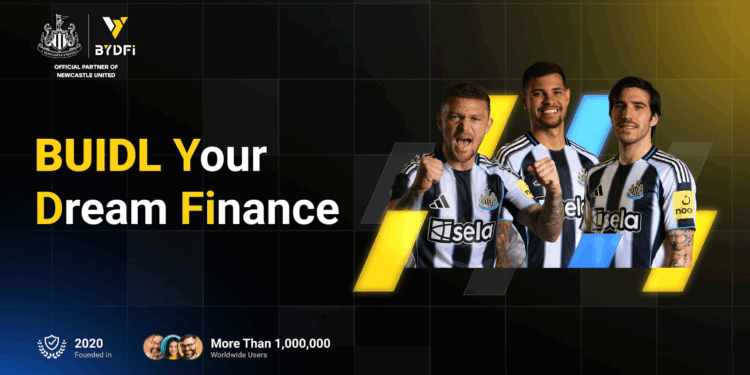 BUIDL, Not a Typo — BYDFi Shares the Story Behind Its Slogan at St. James’ Park